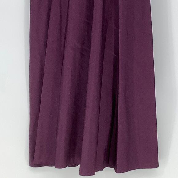 NEW! Alfred Sung Size 8 3/4 Sleeve Dress Purple Maxi Aubergine $229 msrp J2-19 - Picture 8 of 12